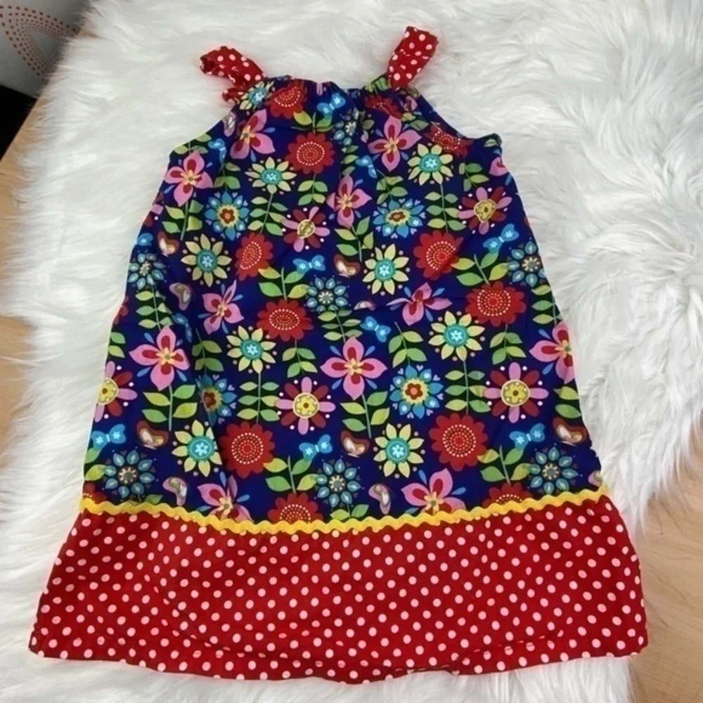 Kids Headquarters Floral Tank Dress with Crop Leggings Girls 2 Piece Outfit Sz 4